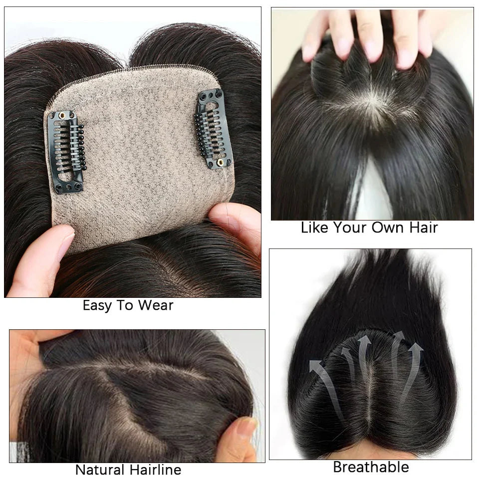 Dazzeal 100% Real Human Hair Toppers for Women