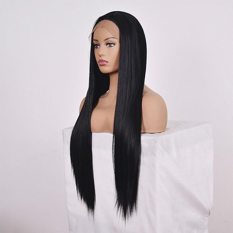 NNEIDS 14 Straight Lace Front Human Hair Wig - Style 2 No Code