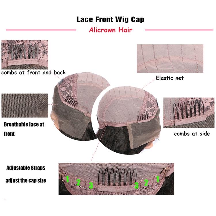 NNEIDS 14 Straight Lace Front Human Hair Wig - Style 2 No Code