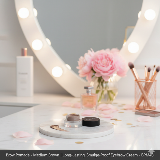Brow Pomade – Medium Brown | Long-Lasting, Smudge-Proof Eyebrow Cream – BPM43